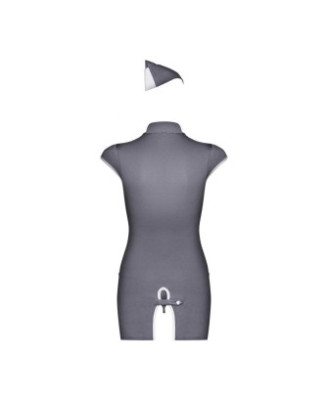 Stewardess Costume 3 pcs - Gris